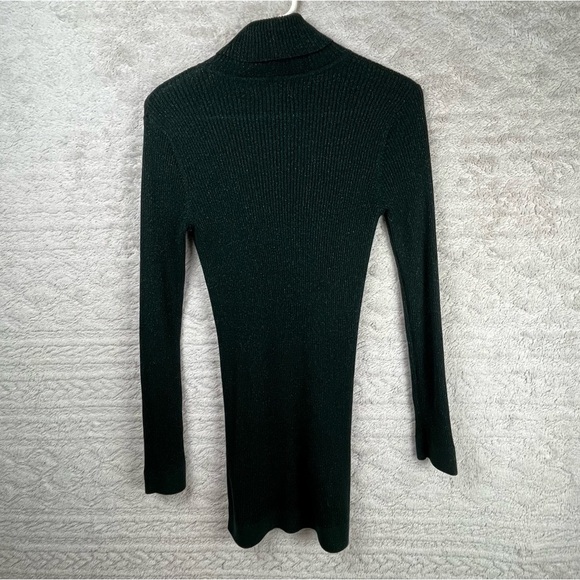 RUFF HEWN Emerald Green Very Stretchy Turtleneck Metalic Threads Medium - Picture 5 of 14
